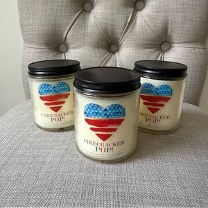 Bath & Body Works 3 Firecracker Pop‎ Candles NEW